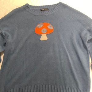 Blue mushroom sweater
